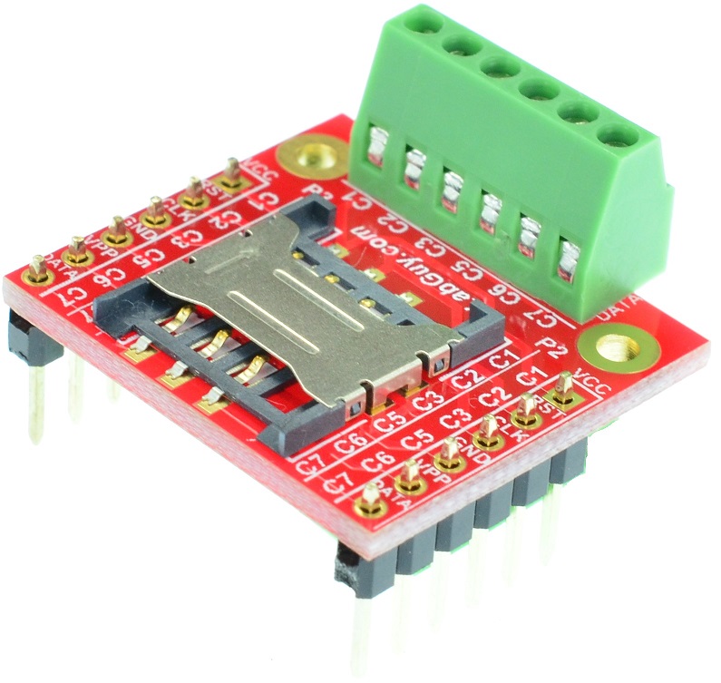 PUSH In-PULL Out Micro SIM Card connector Breakout Board